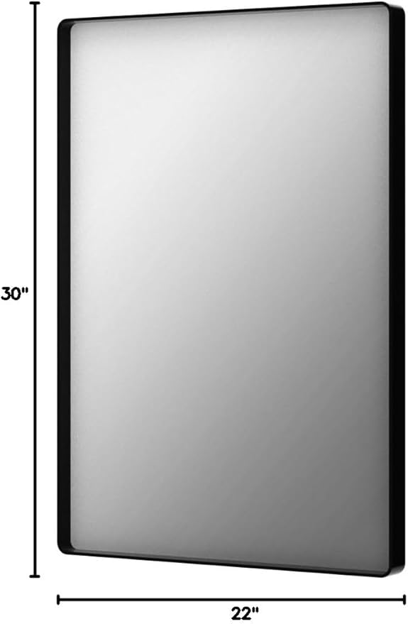 ISKM Black Metal Frame Wall Mirror - Image 8