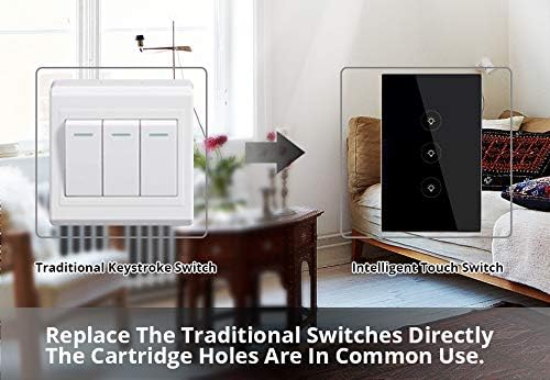 WiFi Smart Wall Touch Light Switch Glass Panel Wireless Remote Control by - Image 8