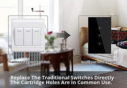 WiFi Smart Wall Touch Light Switch Glass Panel Wireless Remote Control by - Image 8