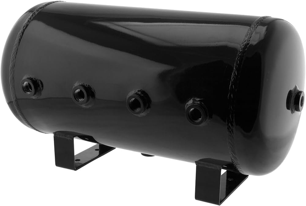 Vixen Air 6 Gallon Aluminum Air Tank 200 PSI, 9 Ports Kit Black VXT5200AB For...