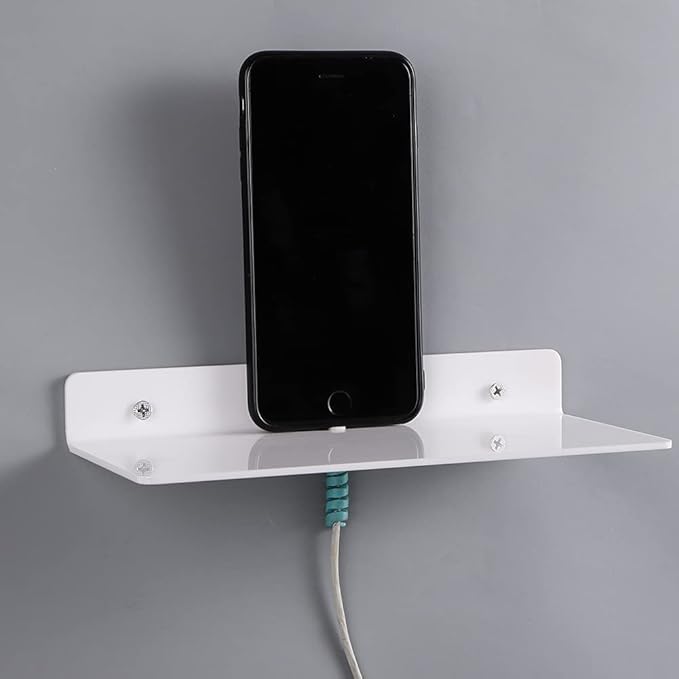 IEEK 9 Inch Acrylic Floating Shelves Set of 4, Small Wall Display Shelf - Image 4
