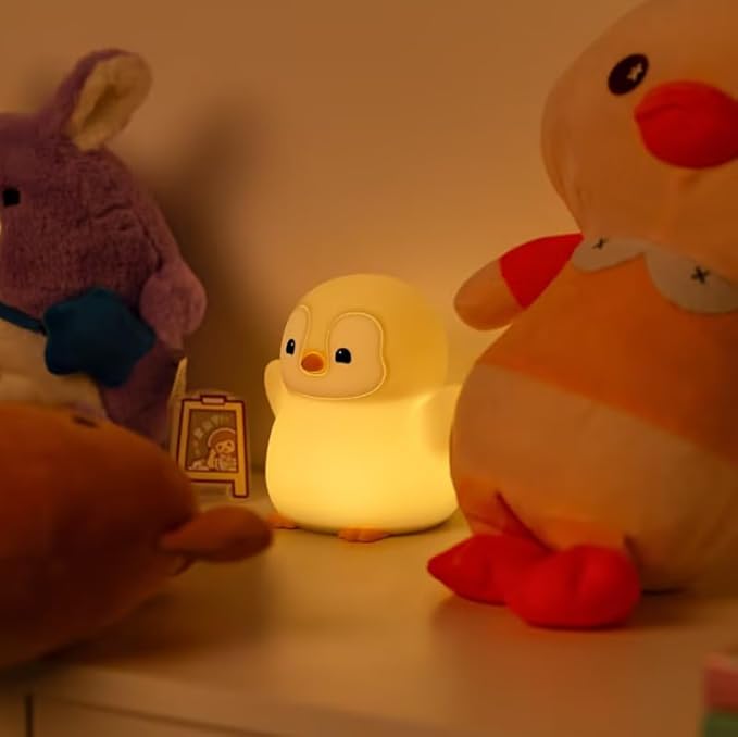 ATSUI Happy Penguin Night Light, LED Squishy Novelty Animal Lamp, Food Grade - Image 8