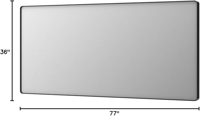 LOAAO 77X36 Inch Black Metal Framed Bathroom Mirror - Image 9