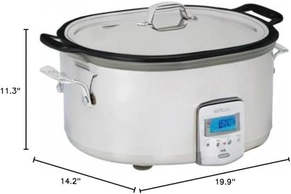All-Clad Stainless Steel Electric Slow Cooker 7-Quart, Programmable LCD Timer - Image 5
