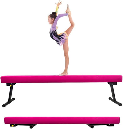 Adjustable&Foldable Gymnastics Balance Beam, 6FT/8ft High-Low Level Floor by GBVUGY
