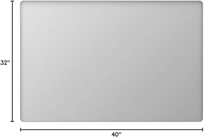 LOAAO 40x32 Inch White Metal Framed Bathroom Mirror - Image 9
