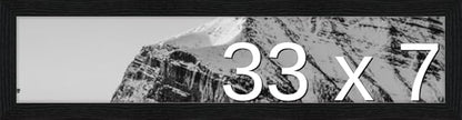 Frame It Easy 33 x 7 Black Grain Wood Frame by FrameItEasy