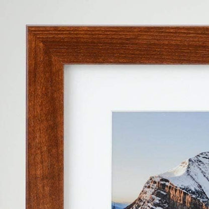Frame It Easy 33 x 5 Russet Wood Frame - Image 2