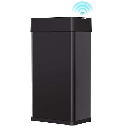 Arlopu 18.5 Gal Automatic Trash Can, 70 Stainless Steel Motion Sensor Garbage - Image 2