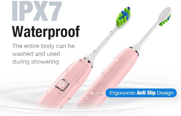7AM2M Ultrasonic Pink Electric Toothbrush - Image 7