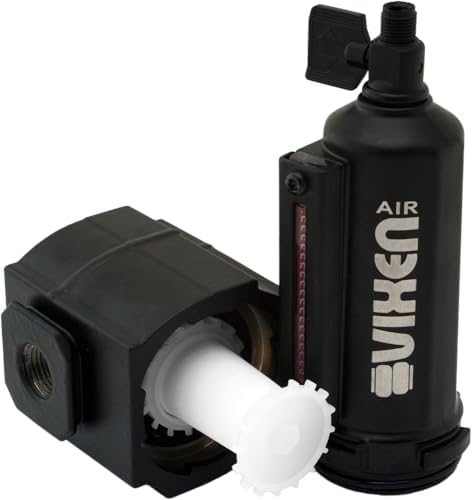 Vixen Air 3/8" NPT Aluminum Air Filter/Water Trap/Separator for Air Ride...