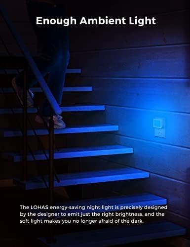 L LOHAS LED Blue Night Lights Plug into Wall 6-Pack, 0.3W Plug in Night Light - Image 4