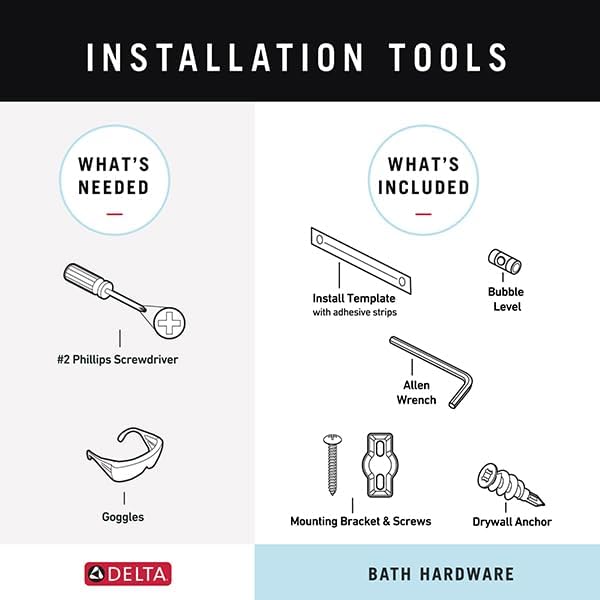 delta faucet mclaren 3-piece bathroom set, matte black, view 9