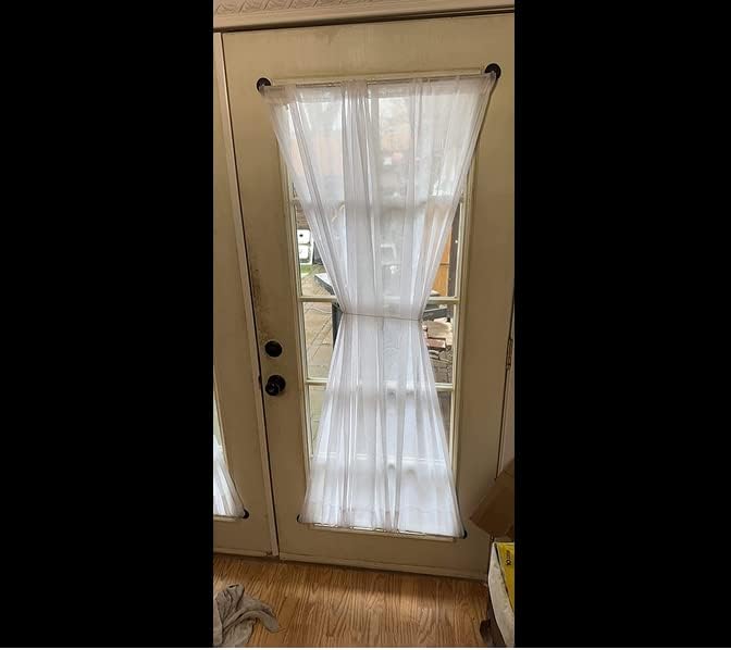 YYST Type A 16"-39.5" Magnetic Curtain Rod for Metal Door,Magnetic Window Café, French Door Sash Rod W Magnets (Black -1)