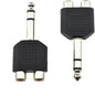 HAHIYO 3 M-2x6.35 RCA F-TRS Stereo Plug Interconnect Audio One Male 6.35mm and by HAHIYO