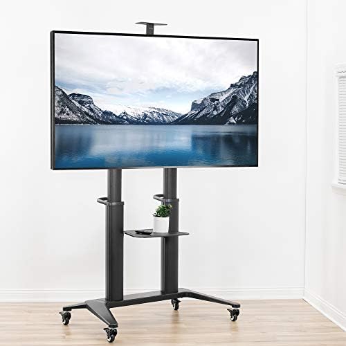 vivo premium aluminum mobile tv cart for 32 shown in use