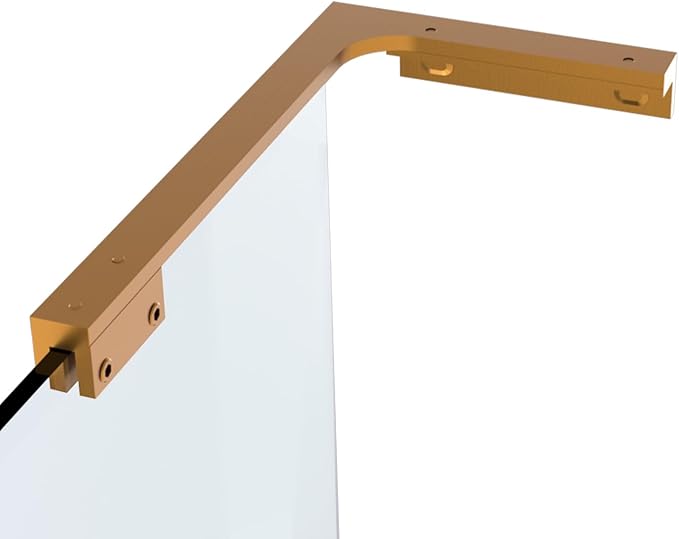 Shower Glass Support Bar, Both Sides Available, Frameless Bathroom Glass Clamp by AatrixQuayn
