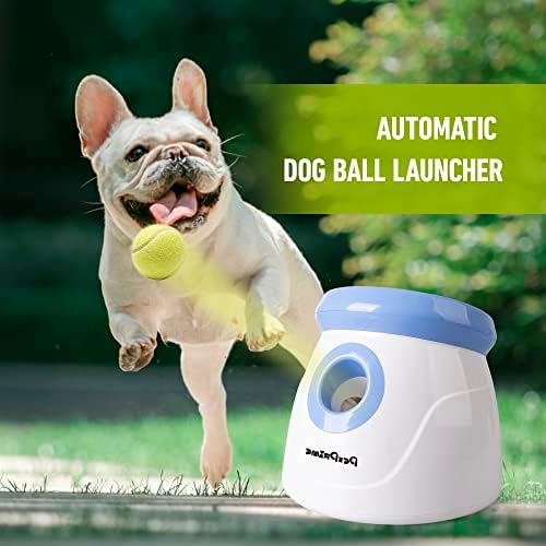 pet prime automatic dog ball thrower launcher for on a desk or shelf