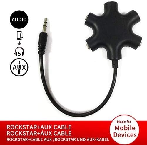 Headphone Audio Splitter 5 Ways Adaptor Audio Stereo Cable 3.5mm Male to 5 Port - Image 5