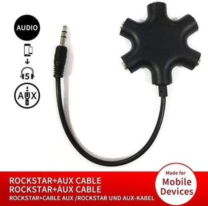 Headphone Audio Splitter 5 Ways Adaptor Audio Stereo Cable 3.5mm Male to 5 Port - Image 5