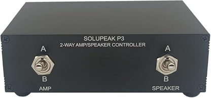 SOLUPEAK P3 2-Way AMP Amplifier to 2 Pair of Speakers Selector Switch Switcher by SOLUPEAK