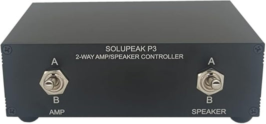 SOLUPEAK P3 2-Way AMP Amplifier to 2 Pair of Speakers Selector Switch Switcher by SOLUPEAK