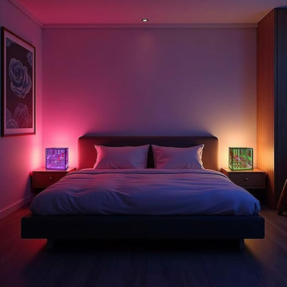 Heepulor Infinity Hyper Cube LED Table Lamp, Color-Changing Music-Sync - Image 5