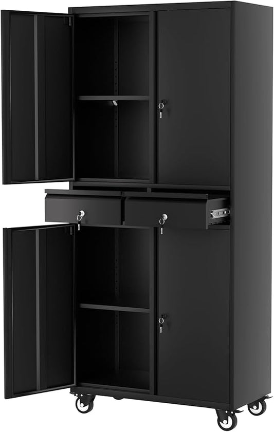GarveeHome 72" Metal Storage Cabinet by GarveeHome