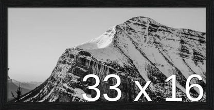Frame It Easy 33 x 16 Black Grain Wood Frame by FrameItEasy