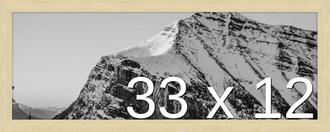 Frame It Easy 33 x 12 Wheat Wood Frame by FrameItEasy
