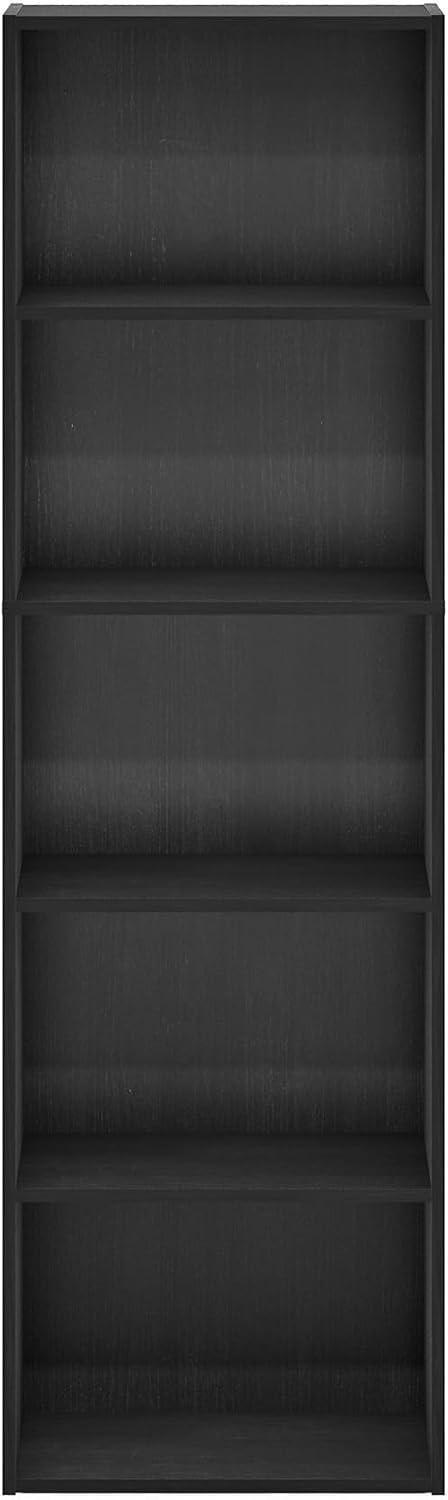 Furinno LUDER Book Shelf, 5-Tier Bookshelf, Bookcase with Open Shelves, 9.4 x...