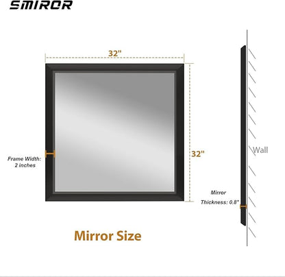 SMIROR Matte Black Bathroom Mirror - Image 2