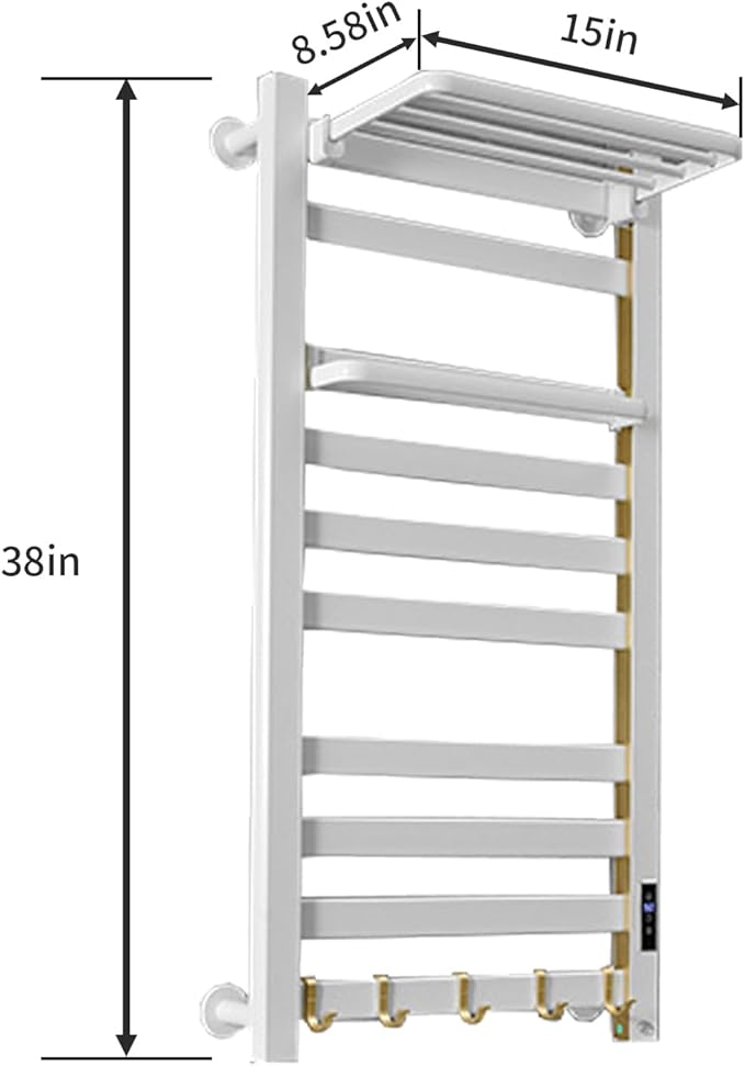 Heated Towel Rack for Bathroom Towel Warmer Racks Wall Mounted - Image 7