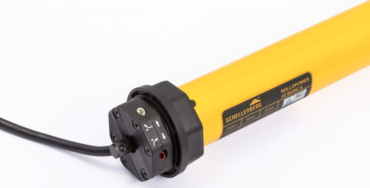 Schellenberg 20222 Maxi Action Motor up to 3 m² Easy Electric Operation, Mechanical End Position Adjustment, Suitable, Roller Shutter Drive, Steel Tube Shaft 60 mm