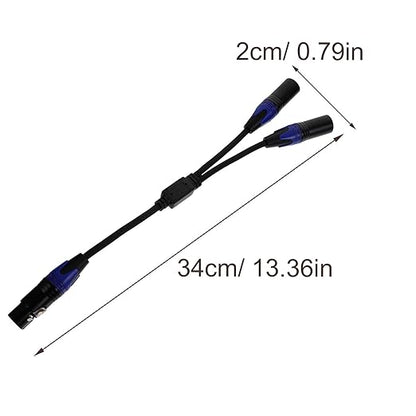 2pcs 2pcs Braided Audio Splitter Cable Male to Dual Female Microphone Accessory - Image 2