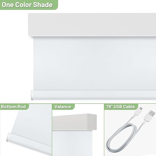 Motorized Blinds with Remote Control, 100% Blackout Cordless Wireless Electric - Image 4