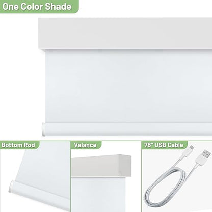 Motorized Blinds with Remote Control, 100% Blackout Cordless Wireless Electric - Image 4