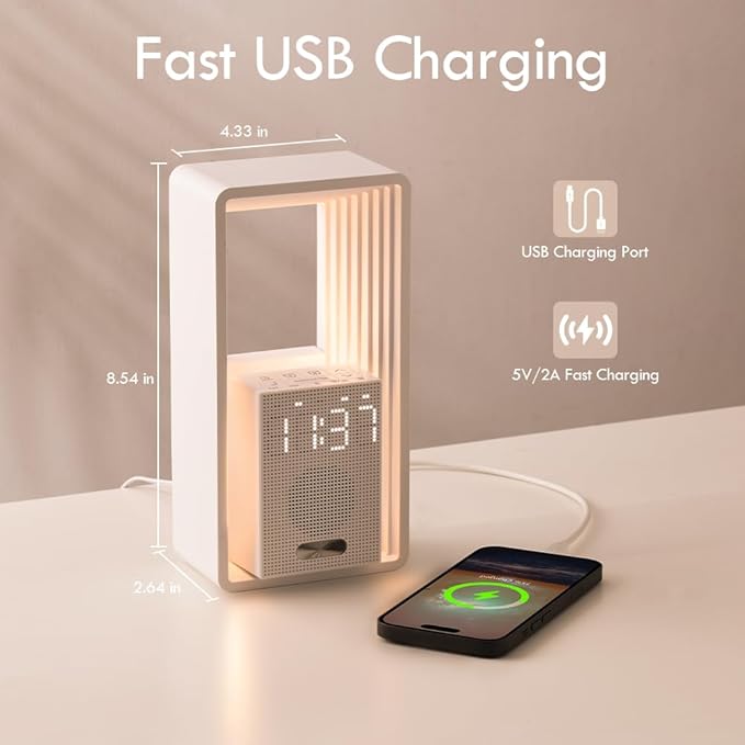 WILIT Digital Alarm Clock Sunrise, 9 Sleep Aid Sounds Wake up Light - Image 9