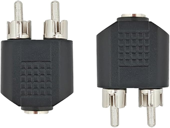 HAHIYO 3.2 F-2x3.2 RCA M Stereo Plug Interconnect Audio Two Males 3.2mm and one by HAHIYO