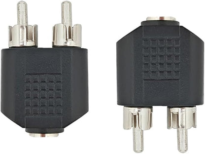 HAHIYO 3.2 F-2x3.2 RCA M Stereo Plug Interconnect Audio Two Males 3.2mm and one by HAHIYO