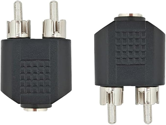 HAHIYO 3.2 F-2x3.2 RCA M Stereo Plug Interconnect Audio Two Males 3.2mm and one by HAHIYO