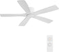WINGBO 54" Flush Mount DC Ceiling Fans Without Lights, 5 Carved Solid Wood by HomePage