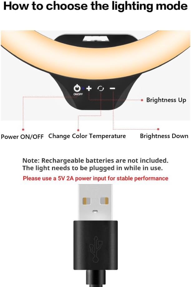Sensyne 14" Ring Light with Tripod Stand, LED Circle Light with Phone Holder - Image 7