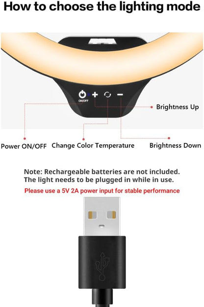 Sensyne 14" Ring Light with Tripod Stand, LED Circle Light with Phone Holder - Image 8