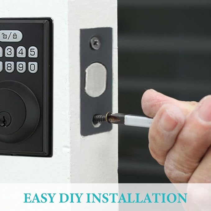 Keyless Entry Door Lock with 2 Handles, Electronic Keypad Deadbolt Front Door - Image 9