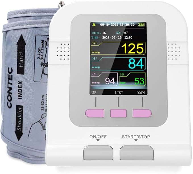 CONTEC Blood Pressure Monitor Upper Arm Cuff 3 Size Cuffs 300 Sets Memory - Image 8