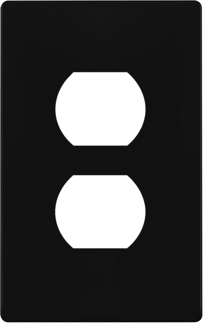 ENERLITES Screwless Duplex Wall Plate, Child Safe Receptacle Outlet Cover by Enerlites