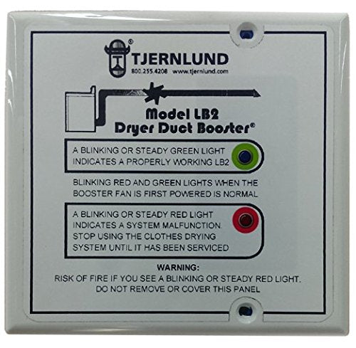 Tjernlund LB2 No-Clog, Zero Maintenance DEDPV Dryer Duct Booster Fan - Image 4