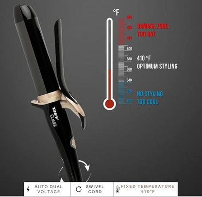 TAIFF Curves Professional Black Titanium Curling Iron – High-Performance Hair - Image 3