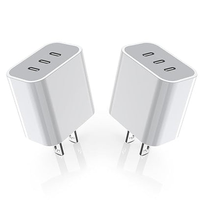 iPhone 16/17 Charger Block, USB C Charger 35W 3-Port Wall Cube Fast Type C by Unknown